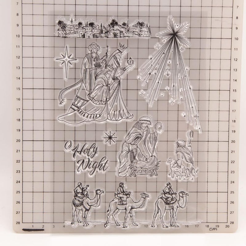 Arbuya Christmas Jesus Clear Stamps for Card Making or Journaling X-Mas Camel Holy Night Rubber Stamps for Scrapbooking Journals Paper Crafts Decoration - Image 2